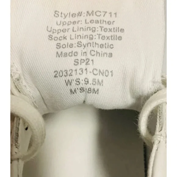 Madewell MWL Sidewalk low-top leather white silver sneakers unisex‎ - Picture 11 of 11